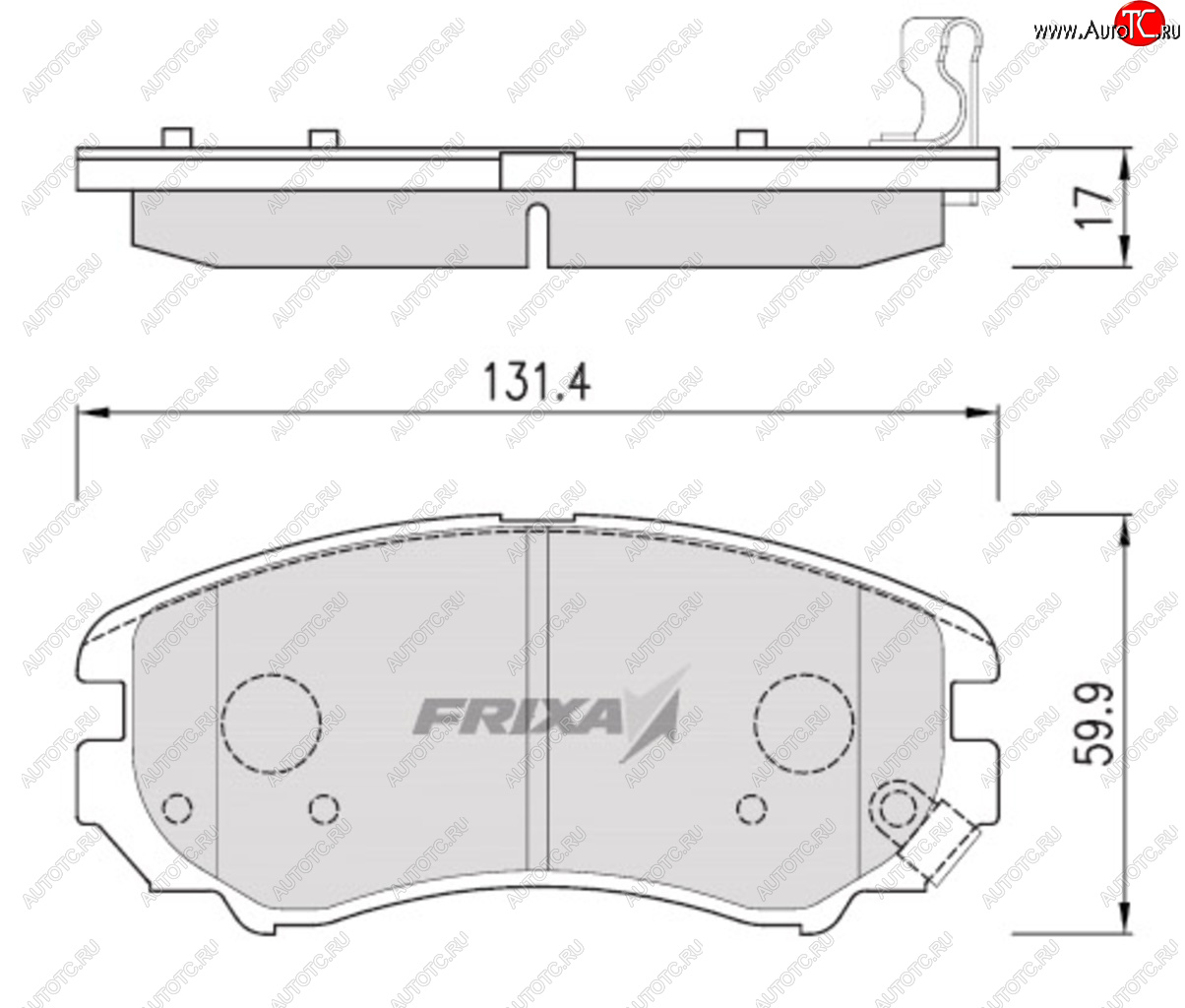 1 229 р. Колодки тормозные передние (4шт.) HANKOOK FRIXA Hyundai Elantra AD дорестайлинг (2016-2019)  с доставкой в г. Таганрог