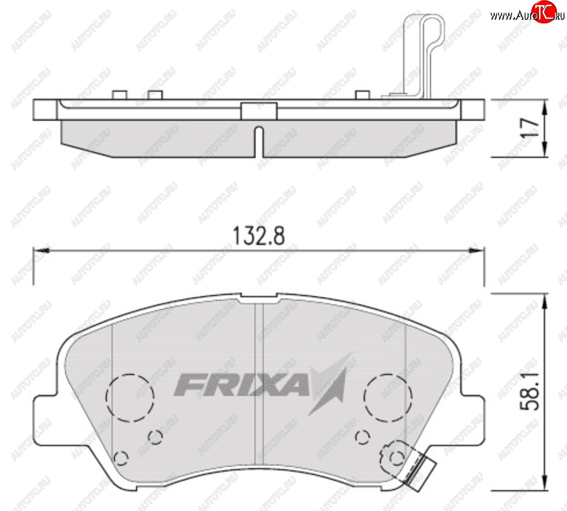 1 299 р. Колодки тормозные передние (4шт.) HANKOOK FRIXA KIA Rio 3 QB дорестайлинг седан (2011-2015)  с доставкой в г. Таганрог