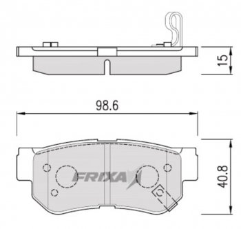 Колодки тормозные задние (4шт.) HANKOOK FRIXA Hyundai Sonata NF дорестайлинг (2004-2008)