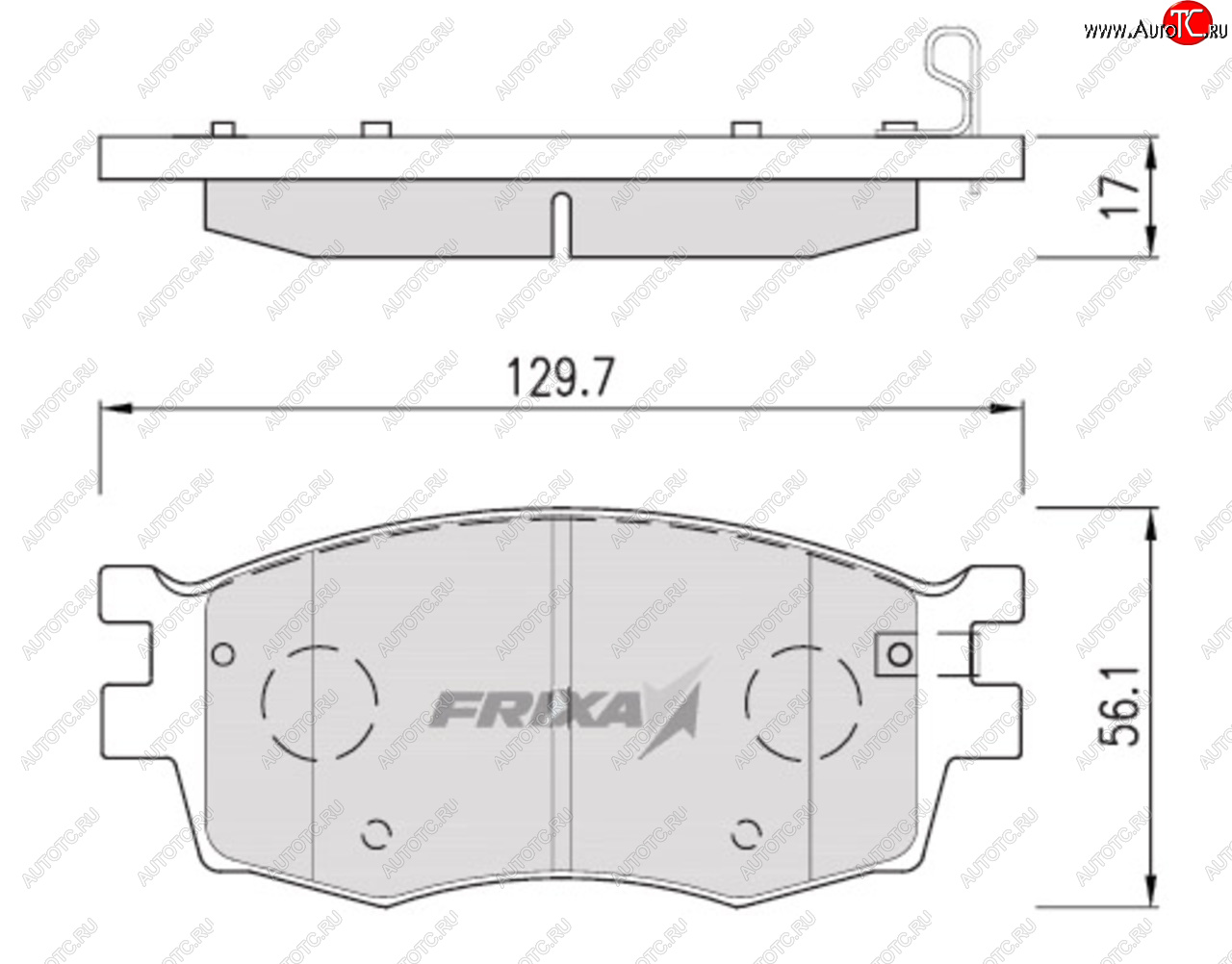 889 р. Колодки тормозные передние (4шт.) HANKOOK FRIXA KIA Rio 2 JB дорестайлинг седан (2005-2009)  с доставкой в г. Таганрог