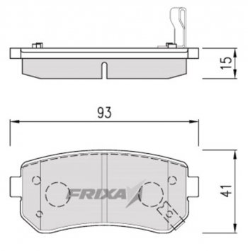 Колодки тормозные задние (4шт.) HANKOOK FRIXA KIA Rio 3 QB дорестайлингхэтчбек5дв. (2011-2015)