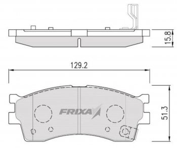 859 р. Колодки тормозные передние (4шт.) HANKOOK FRIXA KIA Rio 2 JB дорестайлинг седан (2005-2009)  с доставкой в г. Таганрог. Увеличить фотографию 3