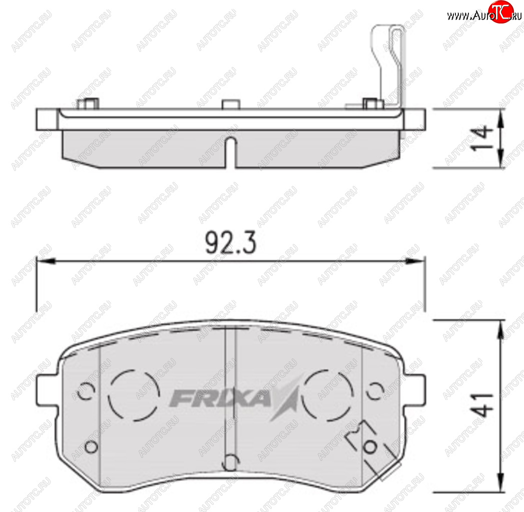 579 р. Колодки тормозные задние (4шт.) HANKOOK FRIX KIA Picanto 1 SA хэтчбэк 5 дв. дорестайлинг (2003-2007)  с доставкой в г. Таганрог