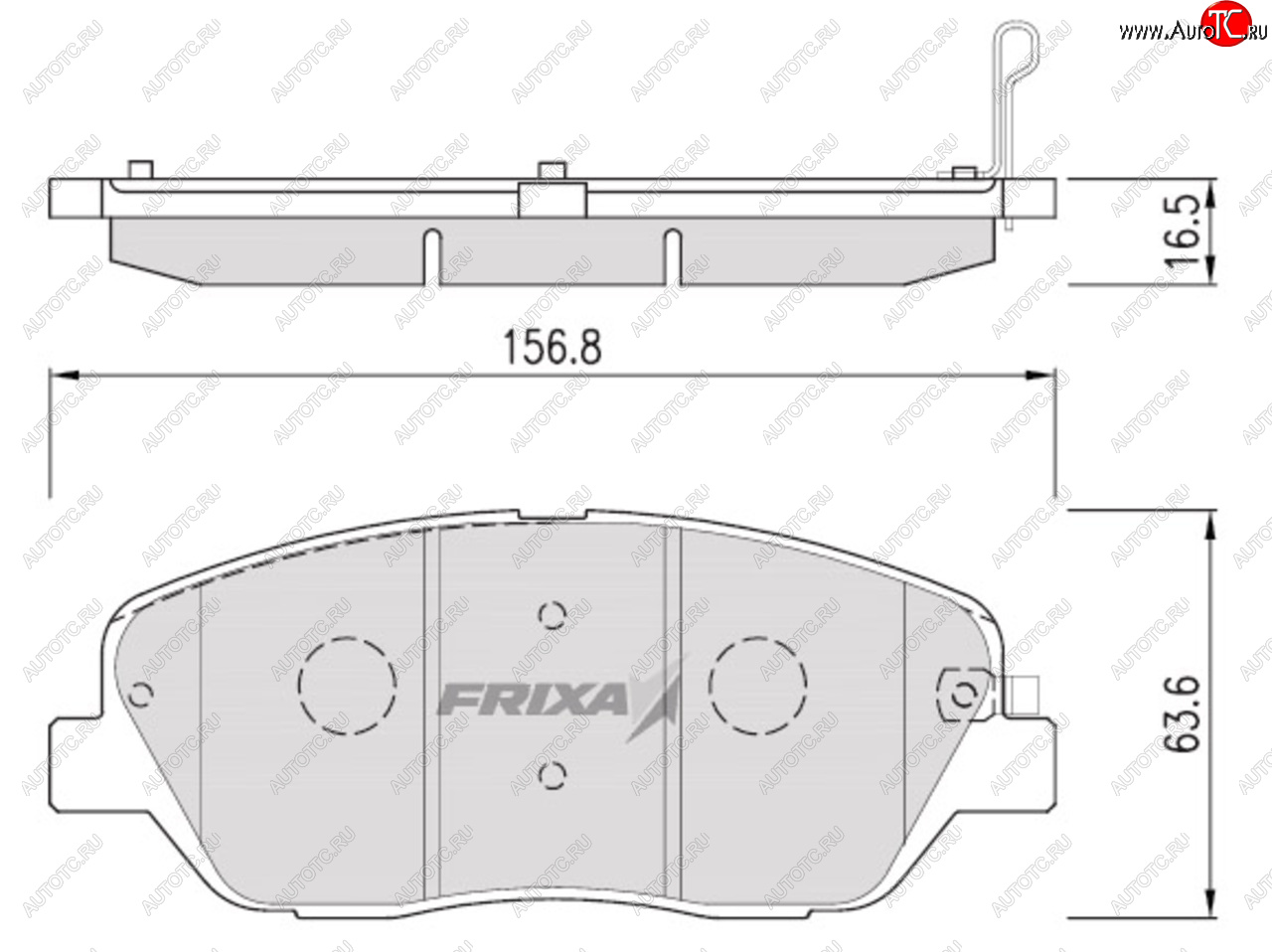 1 169 р. Колодки тормозные передние (4шт.) HANKOOK FRIXA KIA Mohave HM дорестайлинг (2008-2017)  с доставкой в г. Таганрог