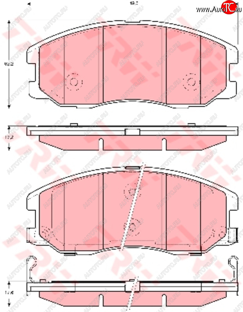 6 649 р. Колодки тормозные передние (4шт.) TRW  Chevrolet Captiva (2006-2011), Opel Antara (2006-2010)  с доставкой в г. Таганрог