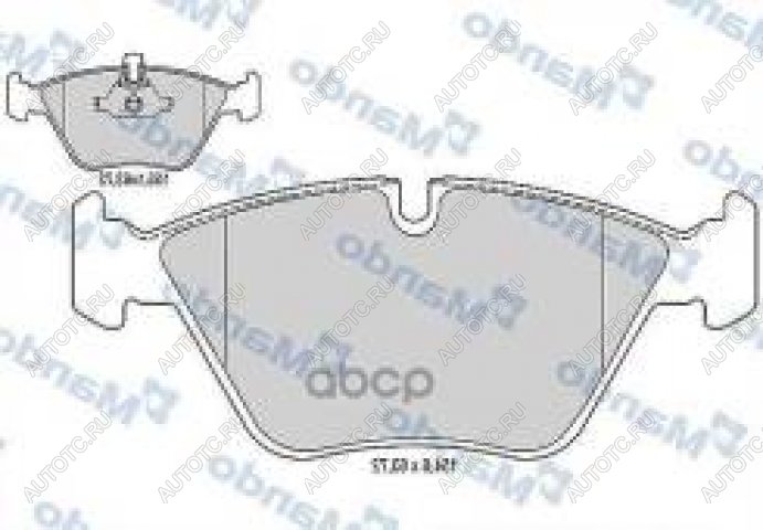 2 599 р. Колодки тормозные передние (4шт.) MANDO  BMW 3 серия  E90 - 5 серия  E60  с доставкой в г. Таганрог