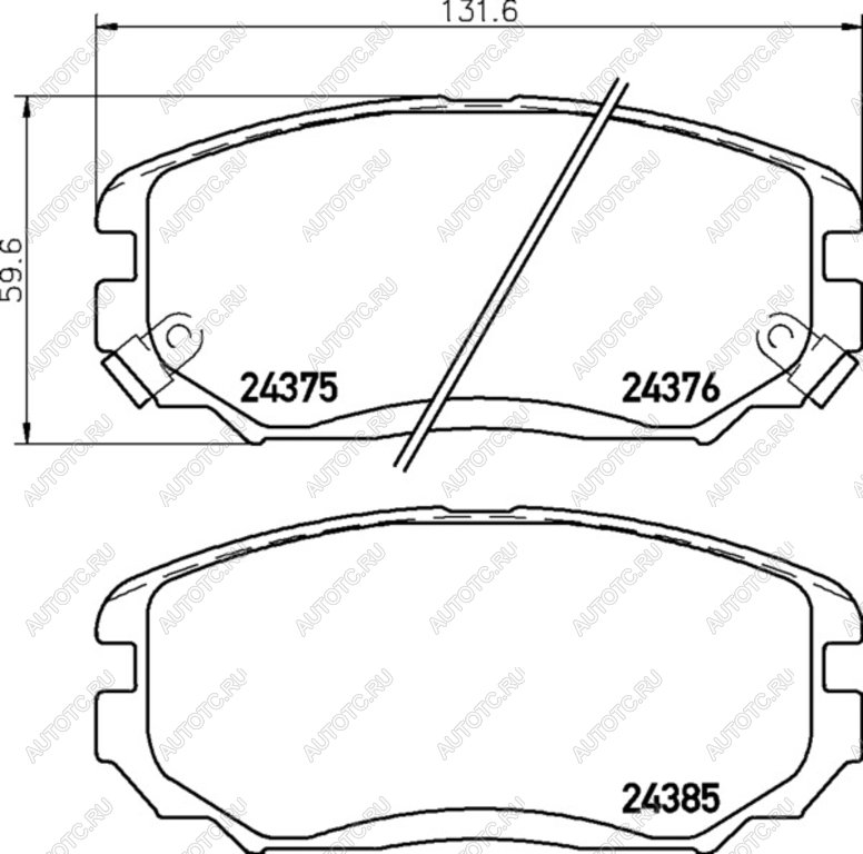 1 199 р. Колодки тормозные передние (4шт.) MINTEX Hyundai Sonata NF дорестайлинг (2004-2008)  с доставкой в г. Таганрог