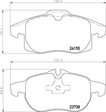 Колодки тормозные передние (4шт.) MINTEX Opel Astra H универсал рестайлинг (2007-2015)