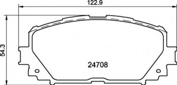 Колодки тормозные передние (4шт.) MINTEX Toyota (Тойота) Yaris (Ярис)  XP90 (2005-2011) XP90 дорестайлинг, хэтчбэк 3 дв., дорестайлинг, хэтчбэк 5 дв., седан дорестайлинг, рестайлинг, хэтчбэк 3 дв., рестайлинг, хэтчбэк 5 дв., седан рестайлинг