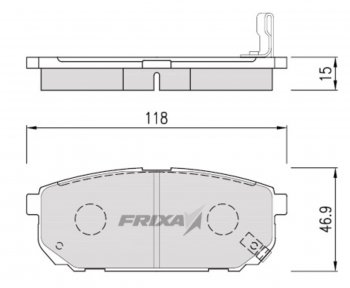 2 199 р. Колодки тормозные задние (4шт.) FRIXA  KIA Sorento ( BL,  MQ4) (2002-2022) дорестайлинг, рестайлинг  с доставкой в г. Таганрог. Увеличить фотографию 1