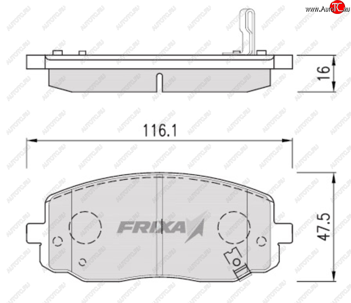 1 439 р. Колодки тормозные передние (4шт.) FRIXA KIA Picanto 2 TA хэтчбэк 5 дв. дорестайлинг (2011-2015)  с доставкой в г. Таганрог