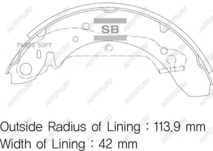 1 199 р. Колодки тормозные задние барабанные (4шт.) SANGSIN  Hyundai Sonata  Y3 (1996-1998) рестайлинг  с доставкой в г. Таганрог