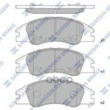 Колодки тормозные передние (4шт.) SANGSIN KIA (КИА) Cerato (Серато)  1 LD (2004-2008) 1 LD хэтчбэк, седан рестайлинг