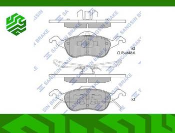 Колодки тормозные передние (4шт.) SANGSIN Ford Focus 1 универсал дорестайлинг (1998-2002)