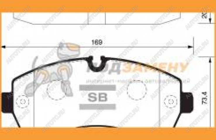 2 389 р. Колодки тормозные передние (4шт.) SANGSIN  Mercedes-Benz Sprinter ( W901,  W905,  W906) (1995-2018), Volkswagen LT 2D (1996-2006)  с доставкой в г. Таганрог