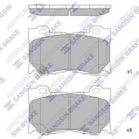 1 899 р. Колодки тормозные передние (4шт.) SANGSIN INFINITI FX37 S51 рестайлинг (2011-2013)  с доставкой в г. Таганрог