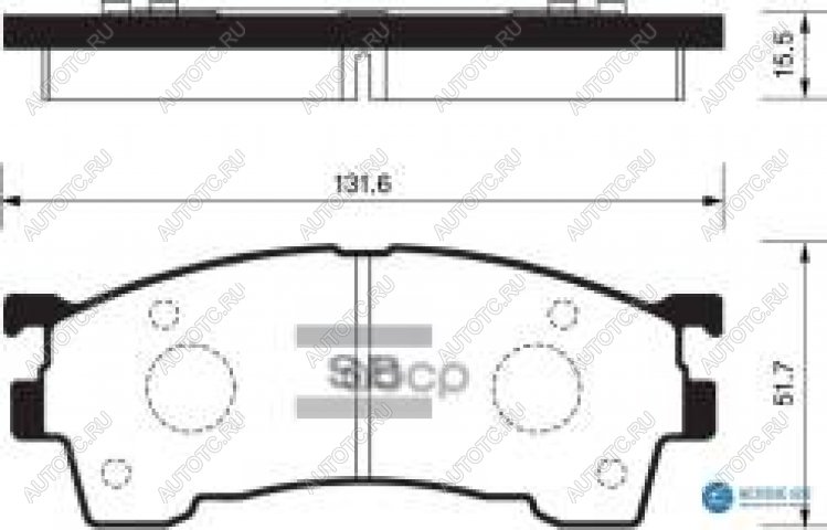 1 899 р. Колодки тормозные передние (4шт.) SANGSIN Mazda 626 GE седан (1991-1997)  с доставкой в г. Таганрог