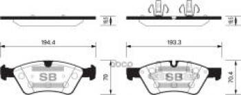 Колодки тормозные передние (4шт.) SANGSIN Mercedes-Benz ML class W164 дорестайлинг (2005-2008)