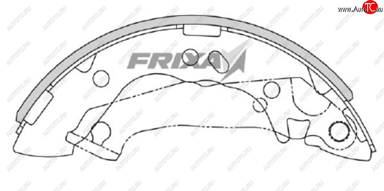 1 199 р. Колодки тормозные задние барабанные (4шт.) HANKOOK FRIXA Hyundai Accent седан ТагАЗ (2001-2012)  с доставкой в г. Таганрог