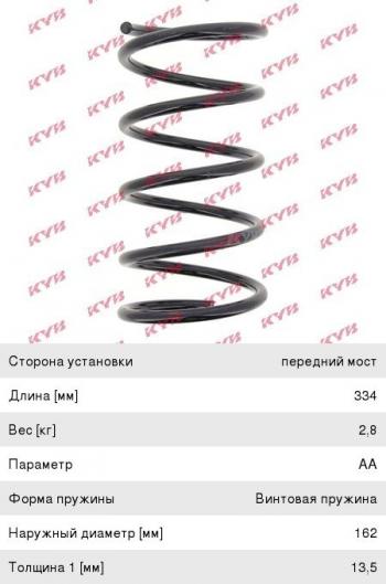 1 759 р. Пружина передней подвески NSP  Hyundai Elantra ( XD,  XD2) (2000-2010) седан дорестайлинг, рестайлинг седан  с доставкой в г. Таганрог. Увеличить фотографию 1