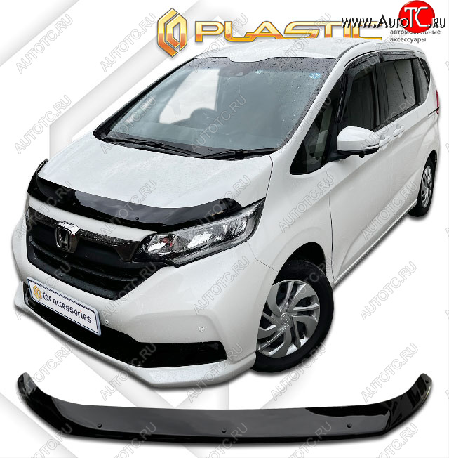 2 099 р. Дефлектор капота (рынок Японии) CA-Plastic  Honda Freed  GB7,GB8,GB5,GB6 (2019-2024) минивэн рестайлинг (Classic черный)  с доставкой в г. Таганрог