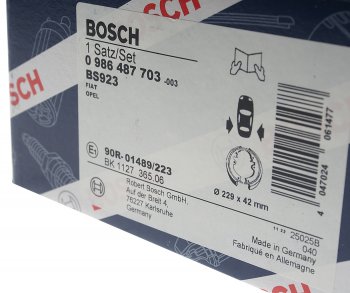 2 749 р. Колодки тормозные задние барабанны (4шт.) BOSCH Opel Corsa D   дорестайлинг, хэтчбэк 5 дв. (2006-2010)  с доставкой в г. Таганрог. Увеличить фотографию 4