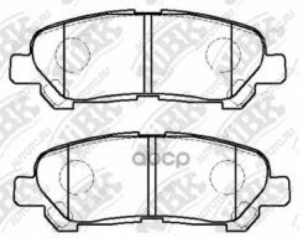 6 199 р. Колодки тормозные задние (4шт.) NIBK Toyota Corolla E210 хэтчбэк 5 дв. дорестайлинг (2018-2022)  с доставкой в г. Таганрог