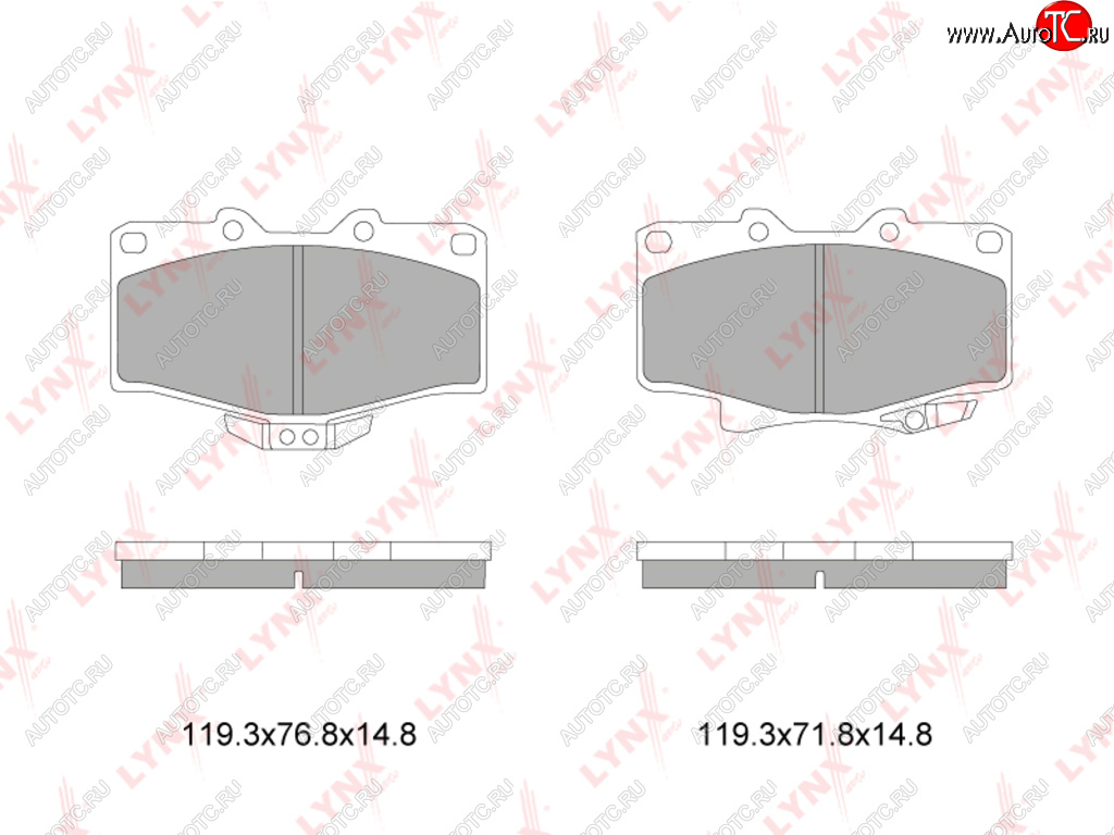 1 699 р. Колодки тормозные передние (4шт.) LYNX  Toyota 4Runner ( N180,  N210,  N280) (1995-2025) 5 дв. дорестайлинг, рестайлинг, дорестайлинг, рестайлинг, дорестайлинг, рестайлинг  с доставкой в г. Таганрог