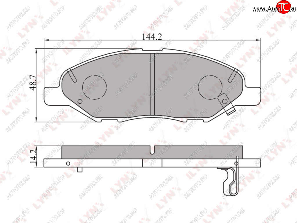 1 399 р. Колодки тормозные передние (4шт.) LYNX Nissan March 3 K12 хэтчбэк 5 дв. правый руль 1-ый рестайлинг (2005-2007)  с доставкой в г. Таганрог