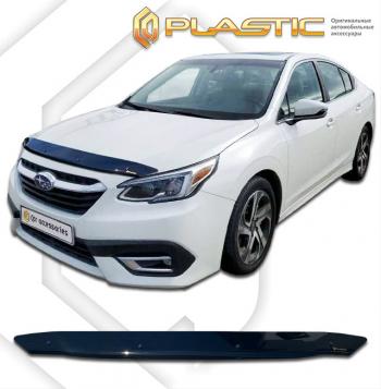 1 839 р. Дефлектор капота CA-Plastic Subaru Legacy BN/B15 рестайлинг седан (2017-2025) (Classic черный)  с доставкой в г. Таганрог. Увеличить фотографию 1