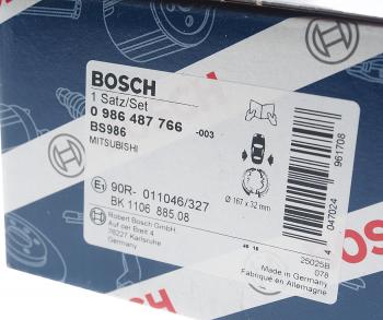 2 899 р. Колодки тормозные задние барабанные (4шт.) BOSCH CITROEN C4 B7 хэтчбэк 5 дв. (2011-2018)  с доставкой в г. Таганрог. Увеличить фотографию 4