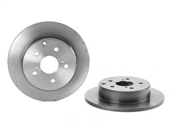 9 749 р. Диск тормозной задний Ø281 BREMBO  Lexus HS250h  F10 (2009-2013), Toyota Harrier  XU60 (2013-2020), Toyota RAV4 ( XA30,  XA40) (2003-2019)  с доставкой в г. Таганрог. Увеличить фотографию 1