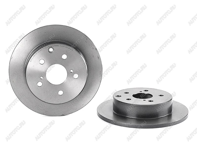 9 749 р. Диск тормозной задний Ø281 BREMBO  Lexus HS250h  F10 (2009-2013), Toyota Harrier  XU60 (2013-2020), Toyota RAV4 ( XA30,  XA40) (2003-2019)  с доставкой в г. Таганрог