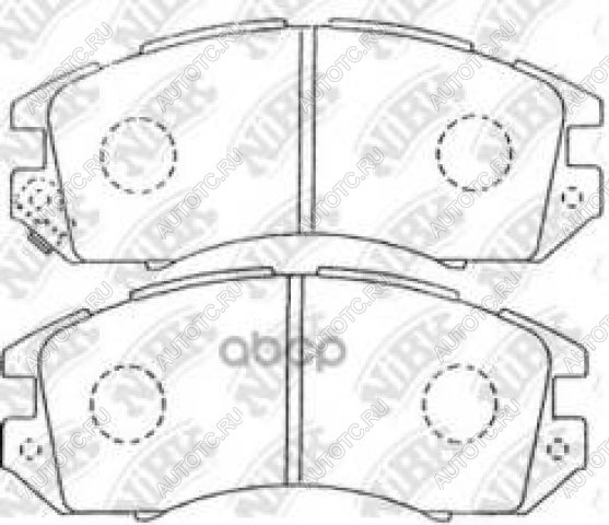 1 899 р. Колодки тормозные задние (4шт.) NIBK Subaru Impreza GC седан (1992-2000)  с доставкой в г. Таганрог
