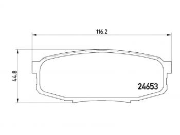 Колодки тормозные задние BAIKOR Toyota Land Cruiser 200 2-ой рестайлинг (2015-2021)