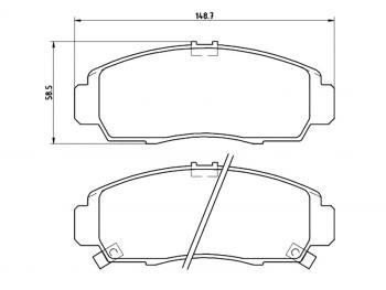 Колодки тормозные перед BREMBO Honda Accord CU седан дорестайлинг (2008-2011)