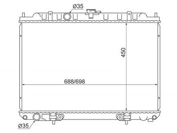 Радиатор SAT  Liberty, X-trail  1 T30