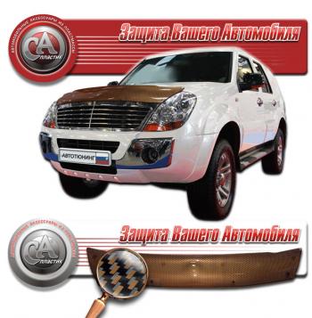 2 199 р. Дефлектор капота CA-Plastiс  Derways Aurora (2006-2008) (серия Шелкография карбон медь)  с доставкой в г. Таганрог. Увеличить фотографию 1