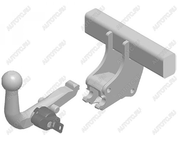 22 699 р. Фаркоп (подходит для 2 WD (маленькое колесо)) Auto-Hak  Toyota Hilux  AN10,AN20 (2004-2008) дорестайлинг (стальной, шар А40H (AK4, W6, BMA))  с доставкой в г. Таганрог