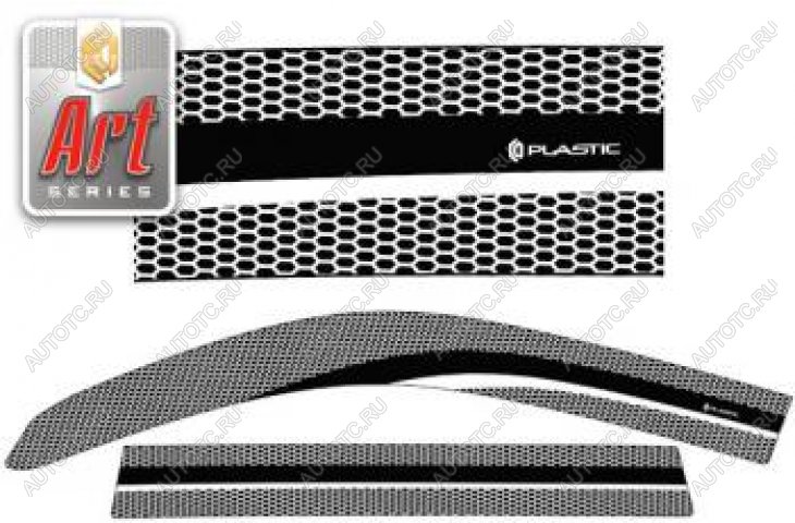 2 199 р. Дефлектора окон CA-Plastic  Solaris KRX (2024-2025) хэтчбэк 5 дв. (серия Art серебро)  с доставкой в г. Таганрог