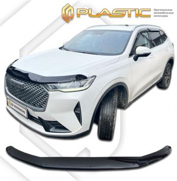 2 369 р. Дефлектор капота CA-Plastic  Haval H6 Coupe (2020-2022) рестайлинг (Classic черный, Без надписи)  с доставкой в г. Таганрог. Увеличить фотографию 1