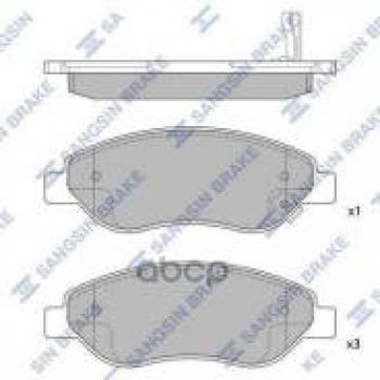 Колодки тормозные передние (4шт.) SANGSIN Opel Corsa D  2-ой рестайлинг, хэтчбэк 5 дв. (2011-2014)
