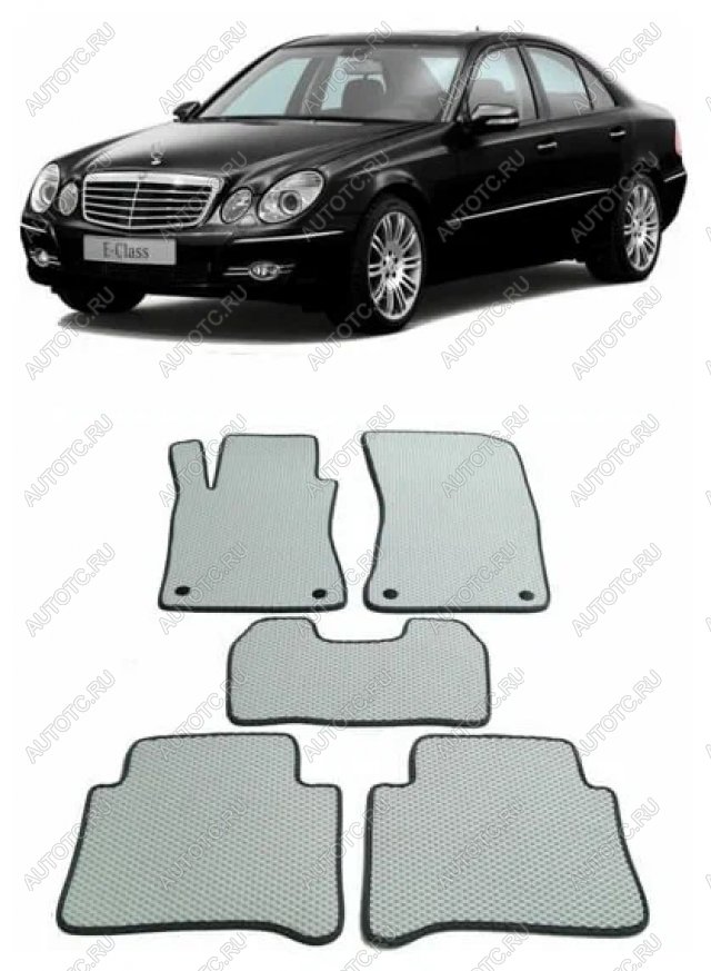 3 089 р. Текстильные коврики в салон (4matic LUX текстиль) SeinTex   Mercedes-Benz E-Class  W211 (2002-2009) дорестайлинг седан, рестайлинг седан  с доставкой в г. Таганрог