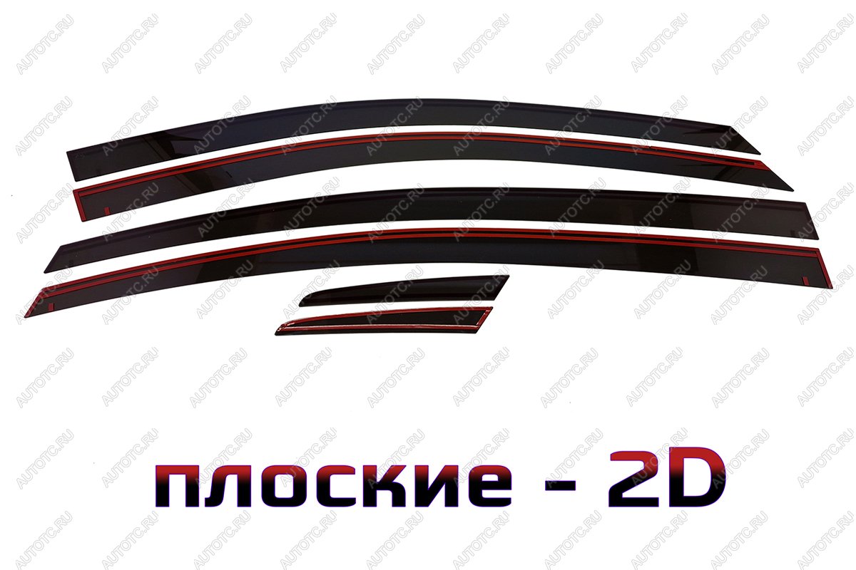 4 899 р. Дефлекторы окон 2D Стрелка11  MG 5 (2020-2024) (черные)  с доставкой в г. Таганрог