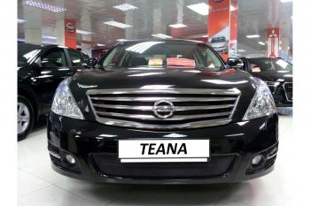 2 999 р. Защита радиатора Стрелка11 Стандарт  Nissan Teana  2 J32 (2008-2014) дорестайлинг, рестайлинг (черная)  с доставкой в г. Таганрог. Увеличить фотографию 1