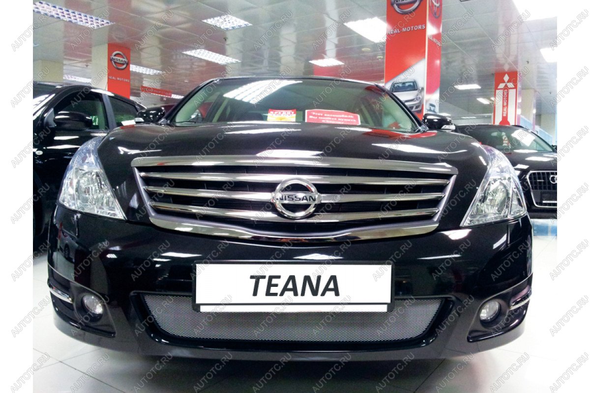 3 279 р. Защита радиатора Стрелка11 Стандарт  Nissan Teana  2 J32 (2008-2014) дорестайлинг, рестайлинг (хром)  с доставкой в г. Таганрог