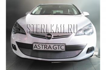 3 279 р. Защита радиатора Стрелка11 Стандарт  Opel Astra  J GTC (2011-2018) (хром)  с доставкой в г. Таганрог. Увеличить фотографию 2