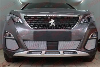 3 299 р. Защита радиатора (боковые) Стрелка11 Стандарт  Peugeot 3008  2 (2016-2024) (хром)  с доставкой в г. Таганрог. Увеличить фотографию 2