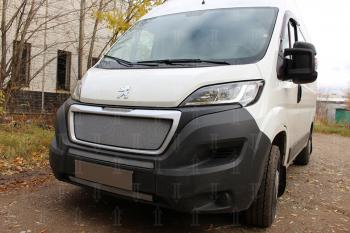 4 099 р. Защита радиатора (2 части) Стрелка11 Стандарт  CITROEN Jumpy (2013-2017), Fiat Ducato  290 (2014-2025), Peugeot Boxer  290 (2014-2025) (черная)  с доставкой в г. Таганрог. Увеличить фотографию 6