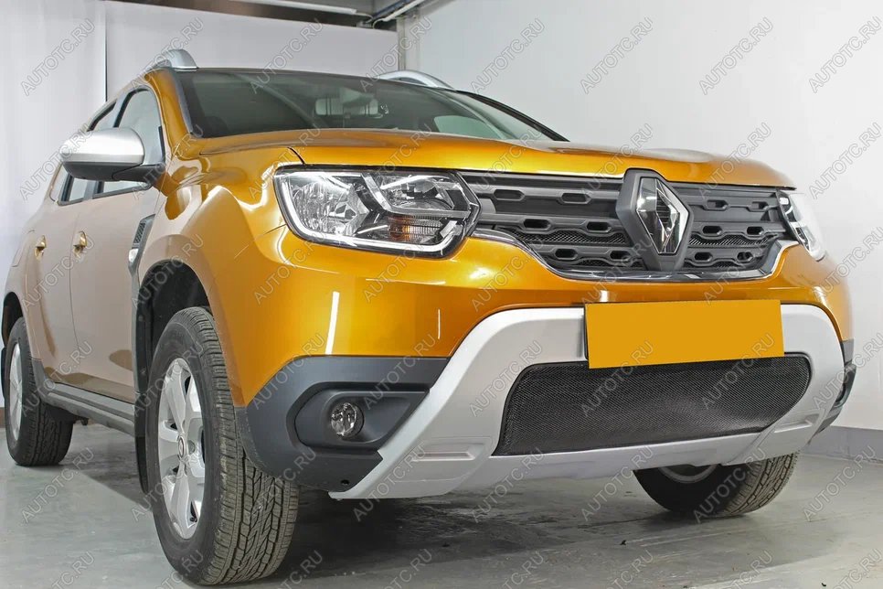 4 549 р. Защита радиатора (низ) Стрелка11 Стандарт Renault Duster HM рестайлинг (2021-2024) (черная)  с доставкой в г. Таганрог